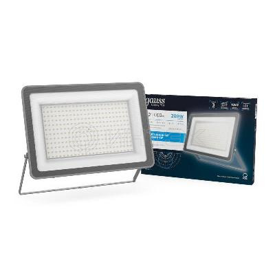 Прожектор светодиодный Qplus 200Вт 6500К IP65 21000лм 175-265В ДО графит. GAUSS 690511200 изображение, фото