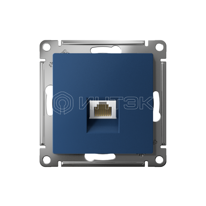 Розетка компьютерная AtlasDesign RJ45 кат.5E механизм аквамарин Systeme Electric ATN001183 изображение, фото