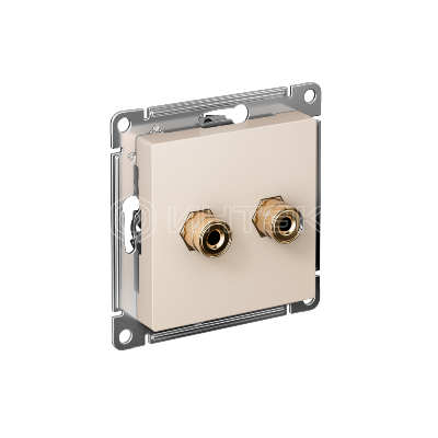 Розетка аудио 2-м AtlasDesign беж. Systeme Electric ATN000287 изображение, фото