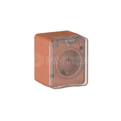 Розетка 1-м ОП AtlasDesign PROFI 16А IP54 250В заземл. защ. шторки терракот. Systeme Electric ATN547045 изображение, фото