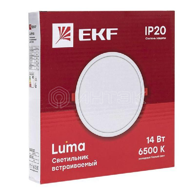 Светильник светодиодный ДВО 1008 14Вт 6500К IP20 встраив. Basic EKF DLL-1008-14-6500 изображение, фото