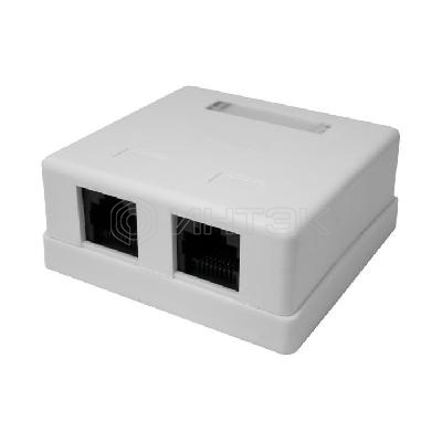 Розетка компьютерная 2-м 8P8C (RJ-45) UTP кат.5E SUPRLAN 10-0309 изображение, фото