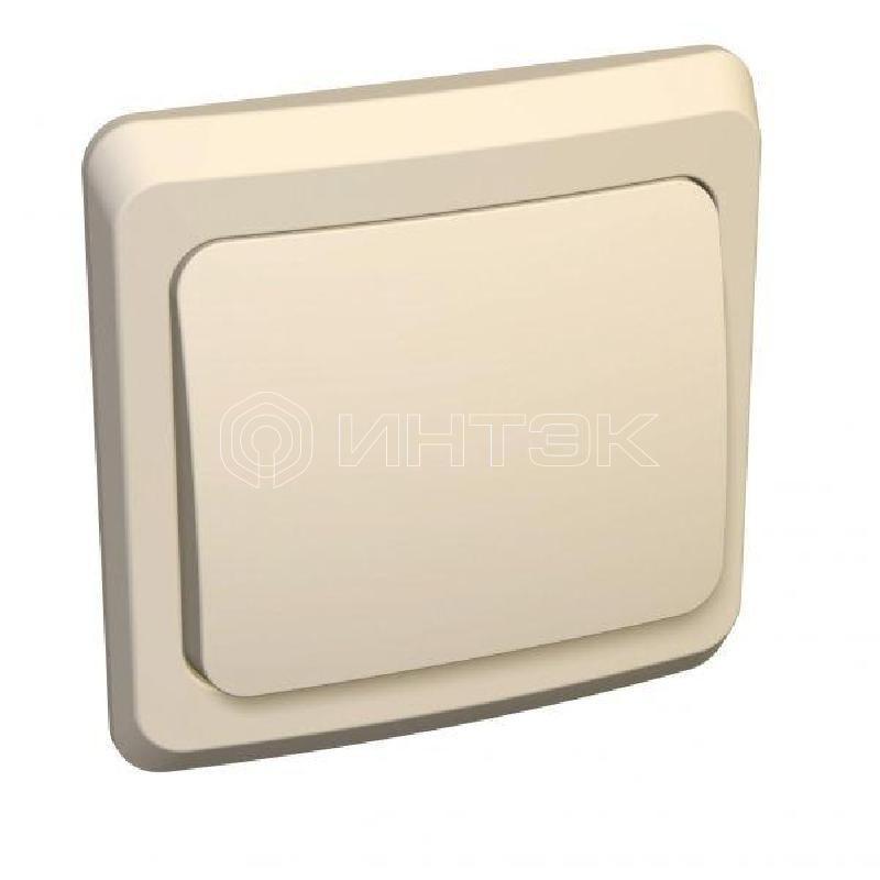 Выключатель 1-кл. СП Этюд 10А IP20 крем.  Systeme Electric BC10-001K изображение, фото