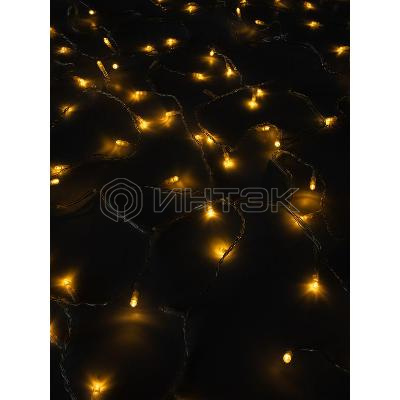 Гирлянда "Бахрома" OIC100L Systeme Electric-WW-T-I4 100LED тепл. бел. 2х0.56м 20 нитей 24/56/32/48см соединяемая до 20шт уличная SHLights 4690601040510 изображение, фото