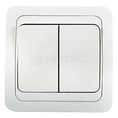 Выключатель 2-кл. СП Classico 2023 10А IP20 бел. ASD / IN HOME 4680005959860 изображение, фото
