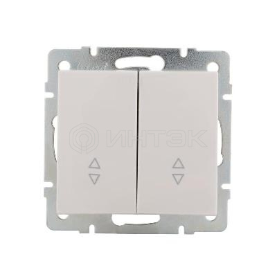 Переключатель проходной 2-кл. СП Rain IP20 механизм бел. LEZARD 703-0288-106 изображение, фото
