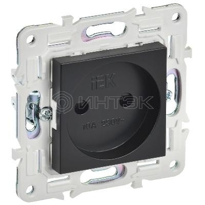 Розетка SKANDY 10А без заземл. защ. шторки SK-R01Bl черн. IEK SK-R13-10-K02 изображение, фото