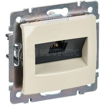 Розетка компьютерная 1-м СП Valena RJ45 кат.5E UTP на захватах механизм сл. кость IEK 774130 изображение, фото