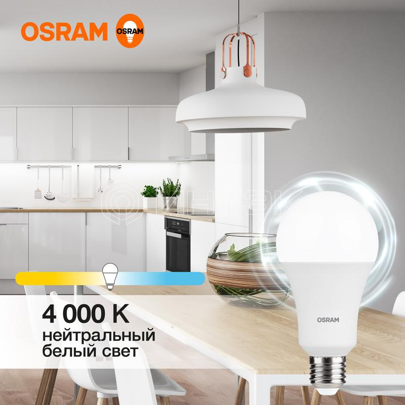 Лампа светодиодная LED Value LVCLA150 20SW/840 20Вт грушевидная матовая E27 230В 10х1 RU OSRAM 4058075579323 изображение, фото