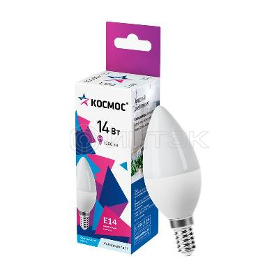 Лампа светодиодная 14Вт Свеча E14 6500К 174-265В КОСМОС LkecLED14wCNE1465 изображение, фото