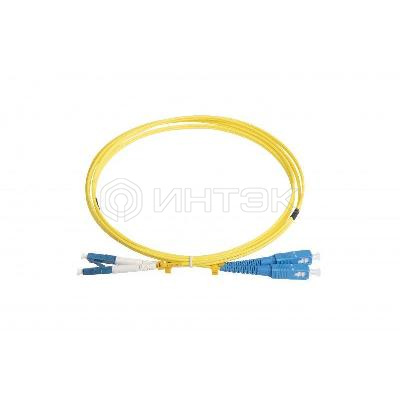 Патч-корд FC-D2-9-LC/UR-SC/UR-H-2M-LSZH-YL волоконно-оптический (шнур) SM 9/125 (OS2) LC/UPC-SC/UPC duplex LSZH 2м Hyperline 28388 изображение, фото