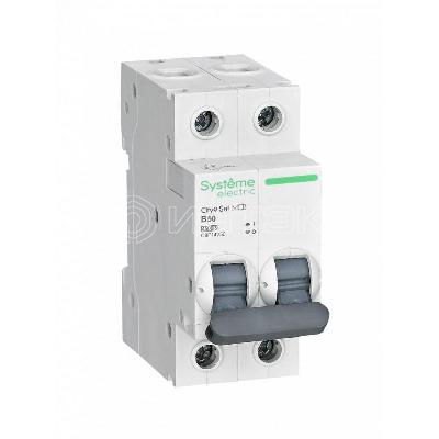 Выключатель автоматический модульный 2п B 50А 4.5кА City9 Set 230В Systeme Electric C9F14250