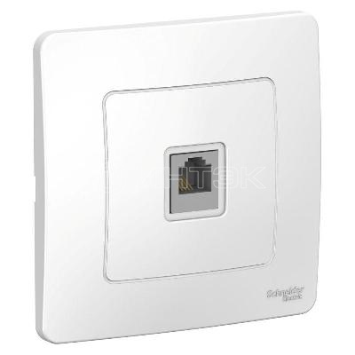 Розетка телефонная 1-м СП Blanca RJ11 бел.  Systeme Electric BLNIS011001 изображение, фото