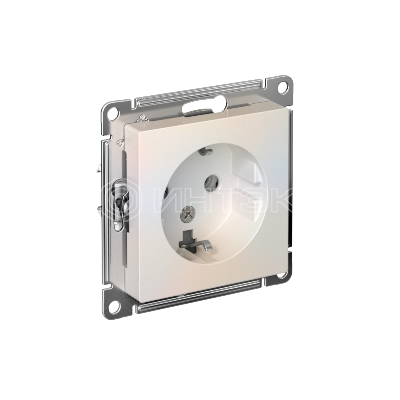 Розетка 1-м СП AtlasDesign 16А IP20 с заземл. механизм жемчуж.  Systeme Electric ATN000443 изображение, фото