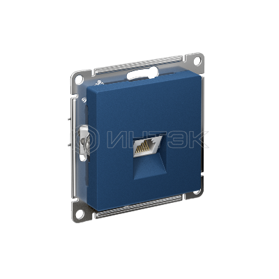 Розетка компьютерная AtlasDesign RJ45 кат.6A механизм аквамарин Systeme Electric ATN001186 изображение, фото