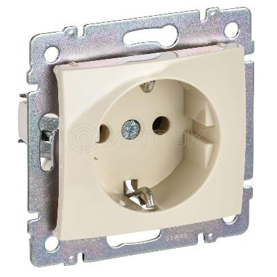Розетка 1-м СП Valena 16А IP20 2P+E с заземл. немецк. стандарт механизм сл. кость (DIY-упак.) IEK 695612 изображение, фото