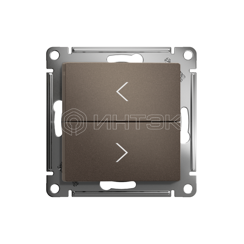 Выключатель для жалюзи 2-кл. AtlasDesign 10А механизм мокко Systeme Electric ATN000619 изображение, фото