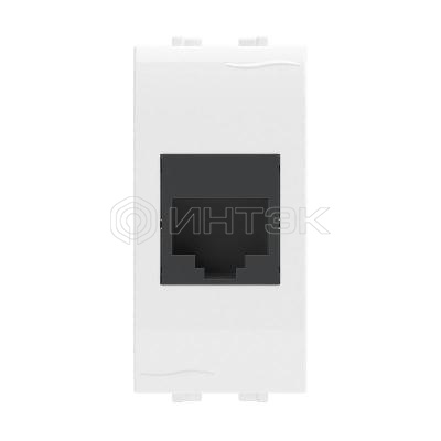 Розетка компьютерная 1-м СП 1мод. Brava RJ45 кат.5E бел. DKC 76654B изображение, фото