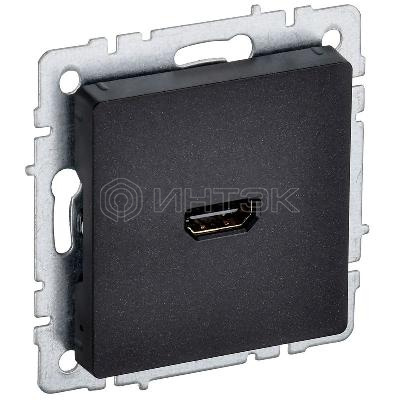 Розетка СП BRITE HDMI РHDMI-0-БрЧ механизм черн. IEK BR-H10-K02 изображение, фото