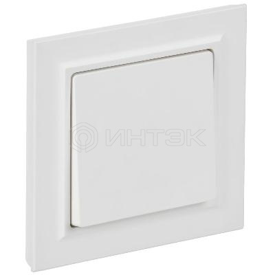 Выключатель 1-кл. СП BRITE ВСР10-1-0-БрАБ 10А в сборе арктич. бел. IEK BR-V10-0-10-K91-F изображение, фото