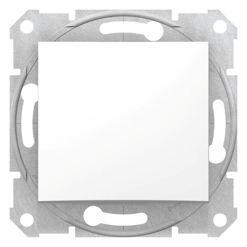 Переключатель проходной 1-кл. СП Sedna 10А IP20 (сх. 6) 250В механизм бел. Schneider Electric SDN0400121 изображение, фото