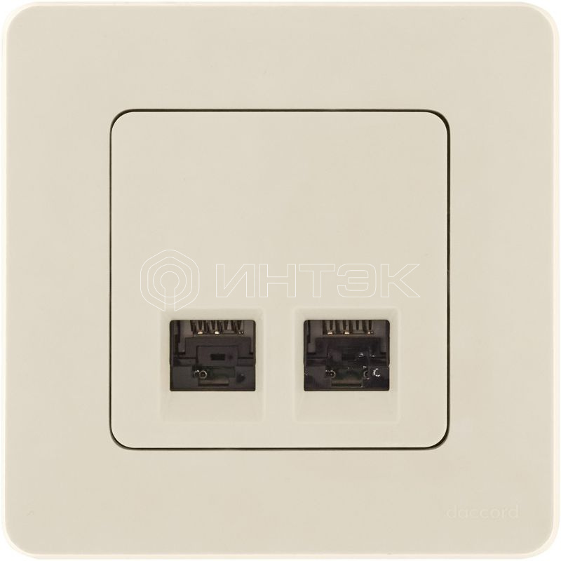 Розетка компьютерная 2-м Inspiria RJ45 кат.5E UTP сл. кость IEK 673836 изображение, фото