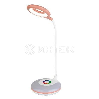 Светильник светодиодный настольный UF-752 C14 6Вт RGB 3 уровня яркости розов. Ultraflash 14491 изображение, фото