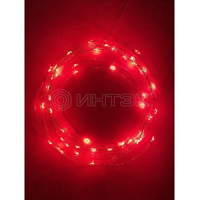 Гирлянда светодиодная "Нить" 5м 50LED красн. свет АА ЭРА Б0047963 изображение, фото