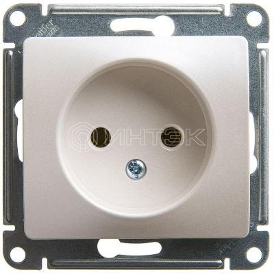 Розетка 1-м СП Glossa 16А IP20 250В без заземл. механизм перламутр.  Systeme Electric GSL000641 изображение, фото