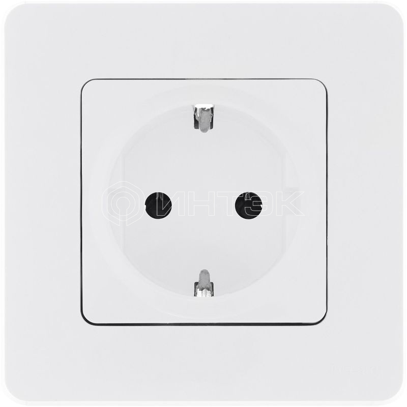 Розетка 1-м СП Inspiria 16А IP20 250В 2P+E немецк. стандарт механизм бел. IEK 673720 изображение, фото