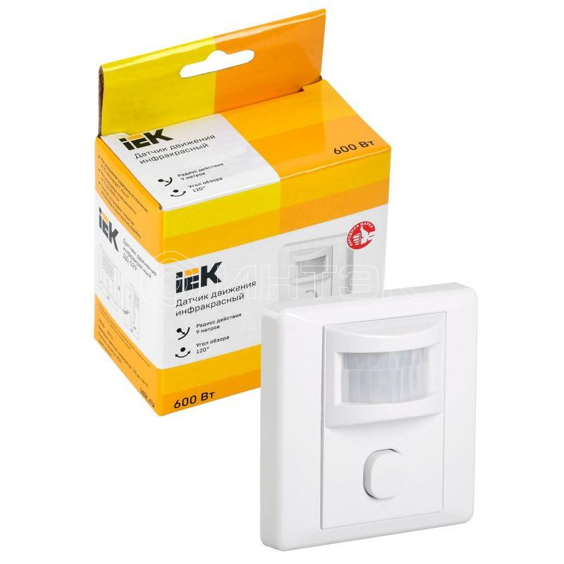 Детектор движения ДД 029 600Вт угол обз. 140град. дальн. 9м IP20 бел. IEK LDD12-029-600-001 изображение, фото