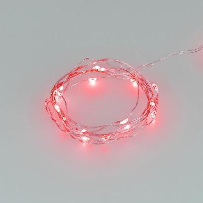 Гирлянда светодиодная ARD-DEW-HOME-2000-CLEAR-20LED-STD Red 3V Battery Pack IP20 Ardecoled 048705 изображение, фото