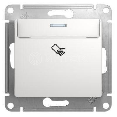 Выключатель карточный 1-кл. 1мод. СП Glossa 10А IP20 (сх. 6) механизм бел. Systeme Electric GSL000169 изображение, фото