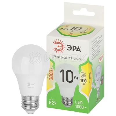 Лампа светодиодная GREEN LINE A60-10W-830-E27 GL 10Вт груша 3000К свет тепл. E27 Эра Б0067118 изображение, фото