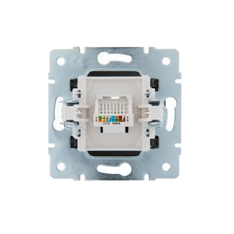 Розетка компьютерная 1-м СП Karina RJ45 механизм черн. бархат LEZARD 707-4288-139 изображение, фото