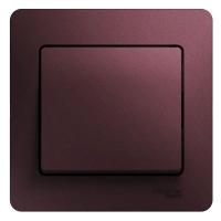 Выключатель 1-кл. СП Glossa 10А IP20 (сх. 1) 10AX в сборе баклажан. Systeme Electric GSL001112 изображение, фото