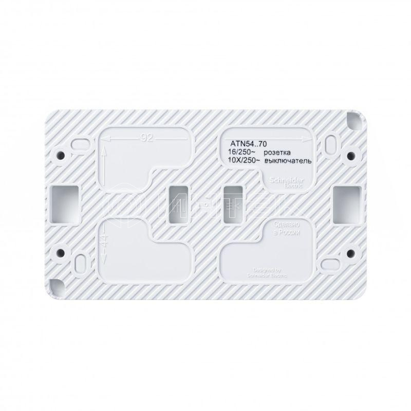 Блок ОП AtlasDesign PROFI IP54 (розетка 1-м 16А заземл. защ. шторки + 1-кл. выключатель 10А) бел.  Systeme Electric ATN540170 изображение, фото
