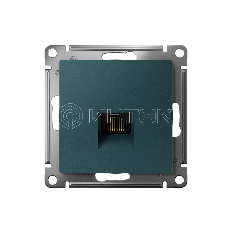 Розетка компьютерная AtlasDesign RJ45 кат.5E механизм изумруд Systeme Electric ATN000883 изображение, фото