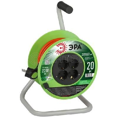 Удлинитель на катушке 4х20м с заземл. RP-4e-3х1.0-20m ПВС 3х1 Эра Б0056098 изображение, фото