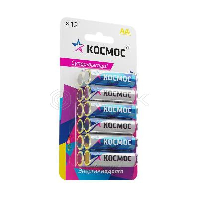 Элемент питания алкалиновый AA/LR6 BP-12 (блист.12шт) КОСМОС KOCLR6BL12 изображение, фото