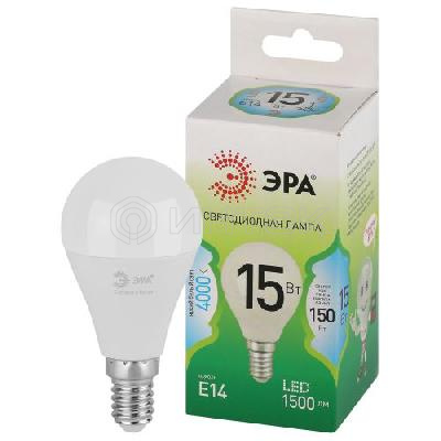 Лампа светодиодная GREEN LINE P45-15W-840-E14 GL 15Вт шар 4000К яркий свет бел. E14 Эра Б0067045 изображение, фото
