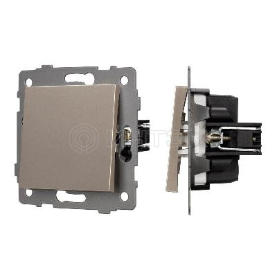 Выключатель непроходной 1-кл. SWT-MK01-PL-GD-V 10А 250В механизм Arlight 049870 изображение, фото