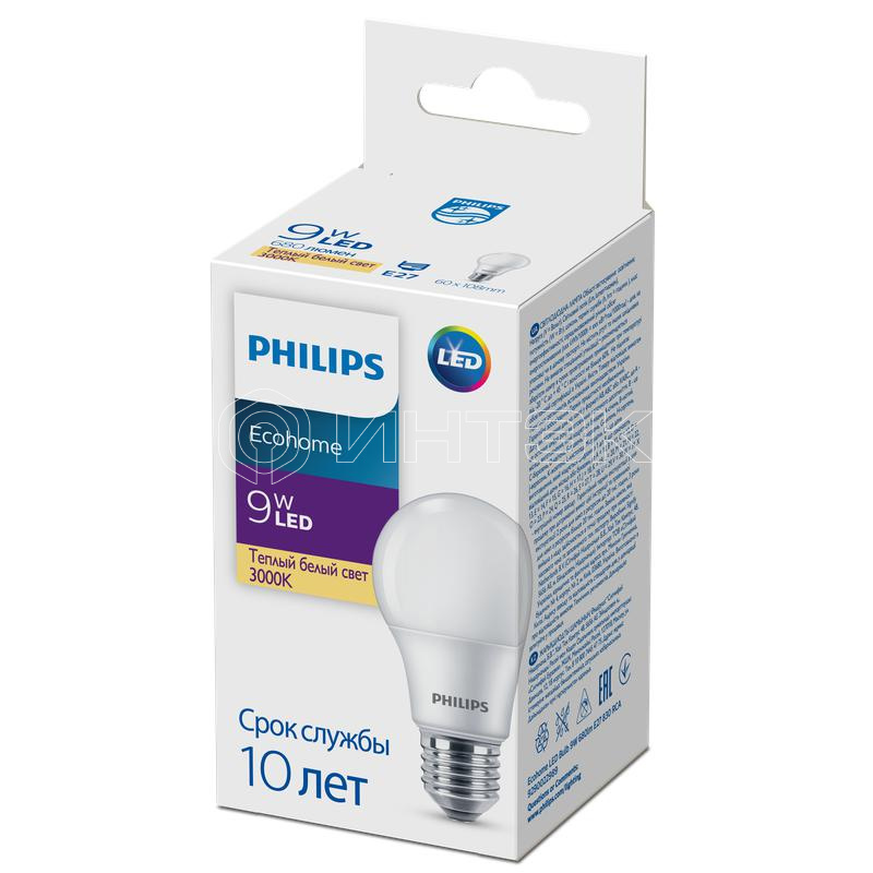 Лампа светодиодная Ecohome LED Bulb 9W 680lm E27 830 Philips 929002298917 изображение, фото