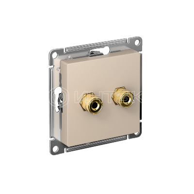 Аудиорозетка двойная AtlasDesign песочн. Systeme Electric ATN001287 изображение, фото