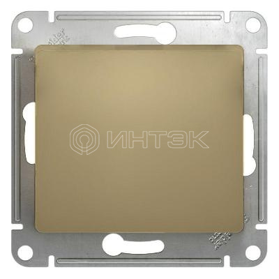 Кнопка нажимная 1-кл. СП Glossa 10А IP20 (сх. 1) 10AX механизм титан Systeme Electric GSL000415 изображение, фото