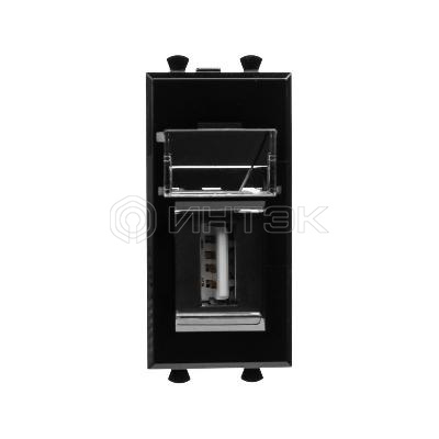 Розетка USB 1мод. Avanti "Черный квадрат" тип А-А модульная DKC 4402401 изображение, фото