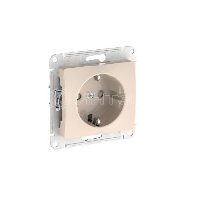 Розетка Glossa 16А с заземл. защ. шторки быстрозажим. клем. механизм беж. Systeme Electric GSL000245S изображение, фото