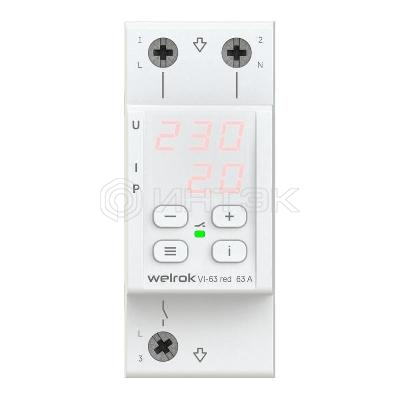 Реле напряжения с контролем тока VI-63 red Welrok 4660251140281 изображение, фото