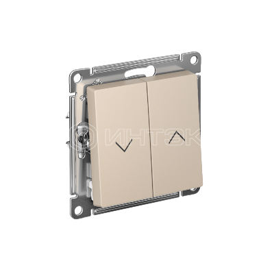 Выключатель для жалюзи 2-кл. AtlasDesign 10А механизм песочн. Systeme Electric ATN001219 изображение, фото