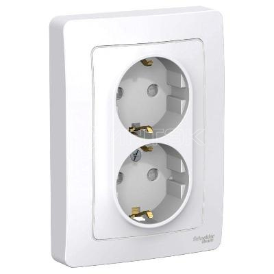 Розетка 2-м СП Blanca 16А IP20 250В с заземл. защ. шторки бел.  Systeme Electric BLNRS001121 изображение, фото